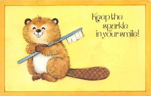Appointment Reminder Beaver with a Toothbrush Occupation, Dentist PU Unknown 