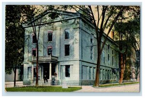 c1910's Auburn New York NY, City Hall Building Street View Antique Postcard 