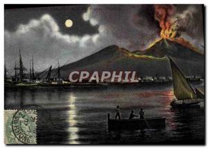 Old Postcard Volcan Napoli Marina vista dal Vesuvio co Punto Frenso