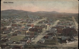 Globe Arizona AZ Birdseye View of Town c1910 Postcard