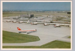 Air Canada 747 Jet, Terminal 2, Toronto Airport, Ontario, Aerial View Postcard#2