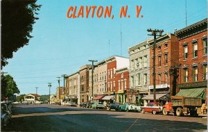 Clayton NY Riverside Drive American Legion Club Unused Vintage Postcard H38