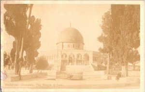 Postcard Real Photo - Palestine - Jerusalem - The Mosque of Omar - 1910