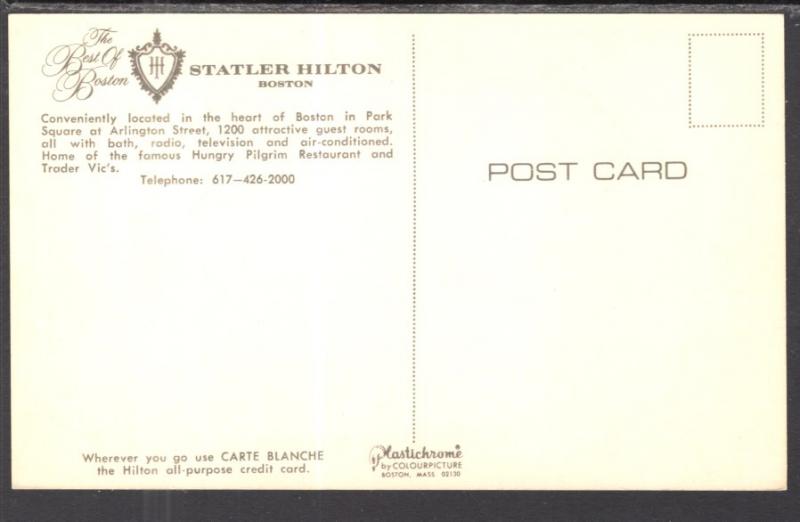 The Statler Hilton Hotel,Boston,MA