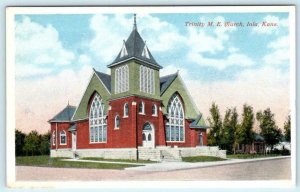 IOLA, Kansas KS ~ TRINITY M.E. CHURCH  c1910s Allen County Postcard