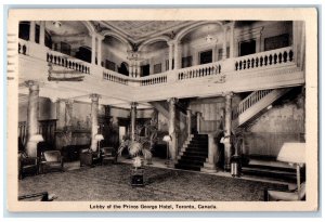 1941 Lobby of the Prince George Hotel Toronto Ontario Canada Postcard 