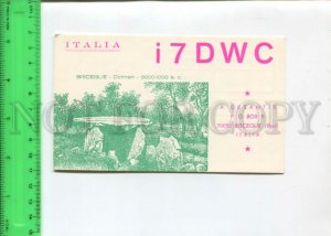 467041 1981 year Italy Bisceglie radio QSL card to USSR