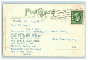 C.1905-09 Looking Down the River Factories River Toledo, Ohio Postcard P19