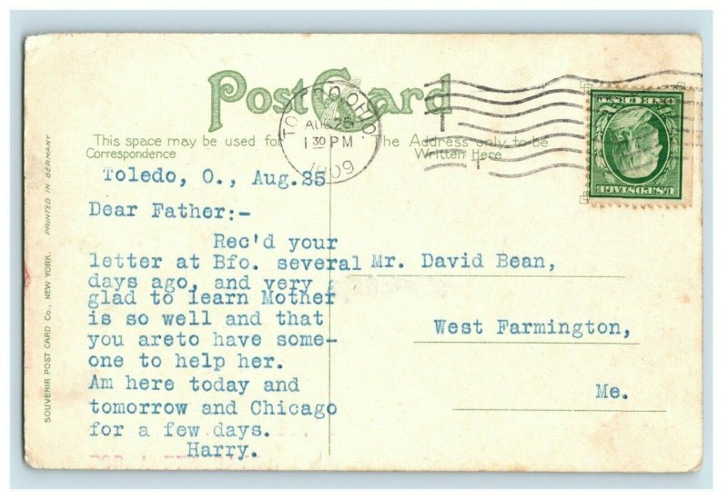 C.1905-09 Looking Down the River Factories River Toledo, Ohio Postcard P19