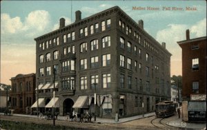 Fall River Massachusetts MA Mellen House Trolley Streetcar Vintage Postcard