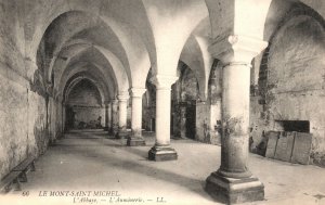 Vintage Postcard 1910's Le Mont Saint Michel L'Abbaye L'Aumonerie France