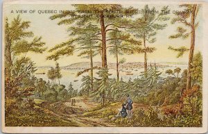 View of Quebec in 1830 Drawing by Lieut Cockburn c1908 John Hurley Postcard F55