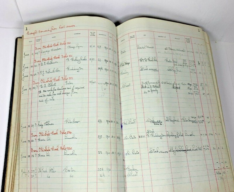 Sale Book Ledger 1934 1935 Grain Wholesaler Unknown Location Possibly UK