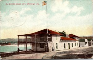 Vtg 1909 Old Custom House Monterey California CA Postcard