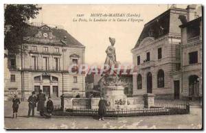 Mont de Marsan Old Postcard Post the Landes and the Caisse d & # 39Epargne