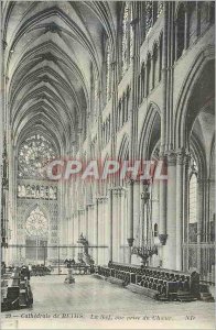 Old Postcard Cathedral of Reims Nef view taken Choir