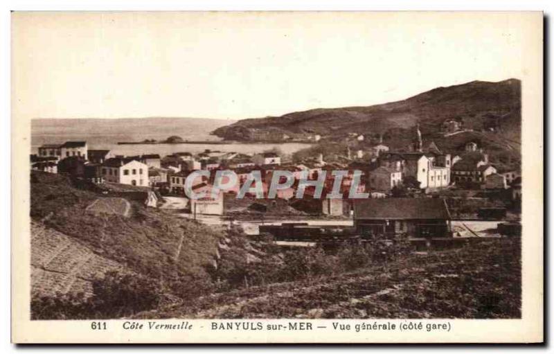 Old Postcard Banyuls Sur Mer Vue Generale