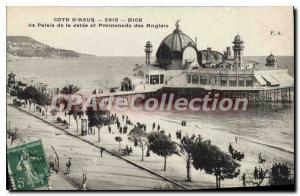 Postcard Old French Riviera Nice Palace and the Jetee Promenade des Anglais