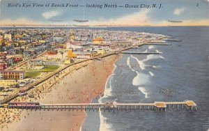 Bird's Eye View of Beach Front in Ocean City, New Jersey
