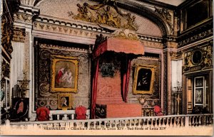 Vtg France Versailles Chambre a concher de Louis XIV Bedroom Postcard