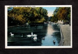 MA Duck Pond Franklin Park Boston Mass Massachusetts Postcard