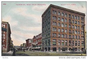 Fourth Street West From Nebraska, Sioux City, Iowa, 1900-1910s