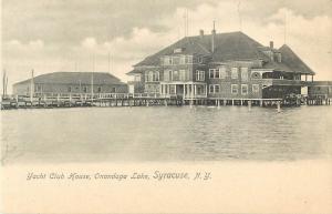 c1905 Rotograph Postcard 2173 Yacht Club House, Onandaga Lake, Syracuse NY