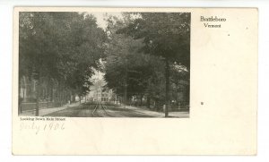 VT - Brattleboro. Looking Down Main Street, July 1906