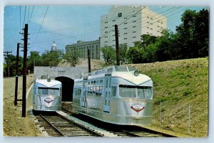 1960 Fort Worth Texas TX Vintage Postcard Skyhigh Private Subway Trinity River