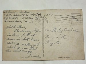 Postcard We Can Take' Em US Army Soldier 1940 Marshall Davis NC Military 1041