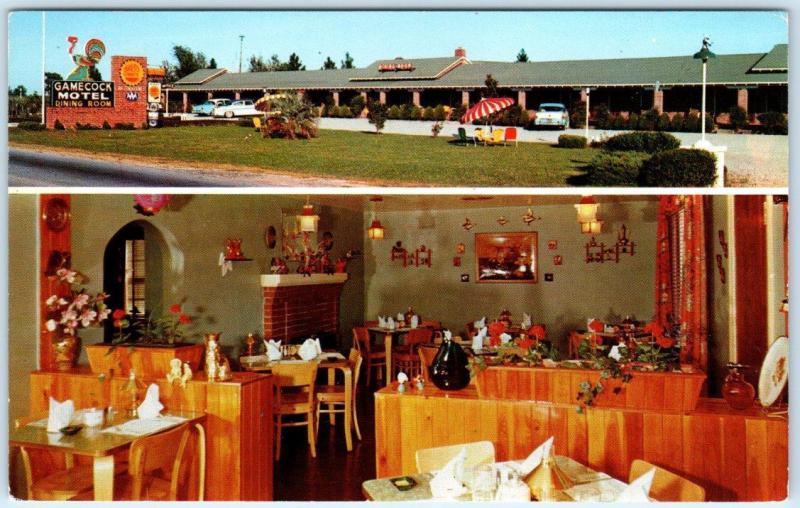 SANTEE, South Carolina SC  Roadside  GAMECOCK MOTEL & Dining Room  1957 Postcard