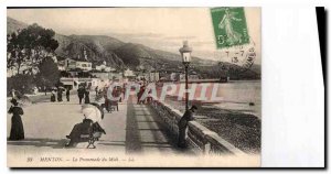 CARTE Postale Old Menton Promenade du Midi