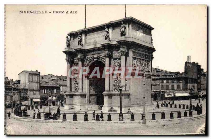 Old Postcard Marseille Porte d'Aix