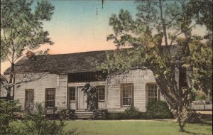 Huntsville Texas TX Sam Houston Home Hand Colored Postcard