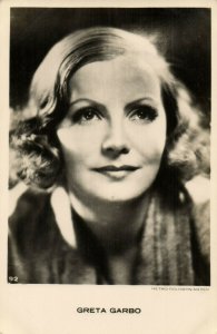 PC CPA GRETA GARBO, MGM 92, Vintage REAL PHOTO Postcard (b21218)