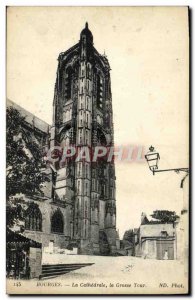 Old Postcard Bourges The Cathedral The big tower
