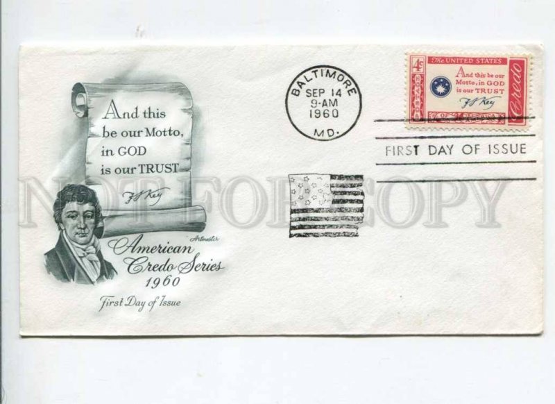 291317 USA 1960 First Day COVER American Credo Series