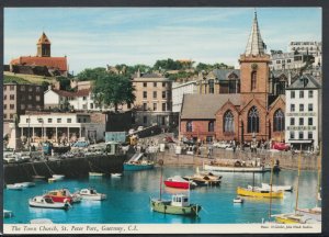 Channel Islands Postcard - Town Church, St Peter Port, Guernsey RR4757