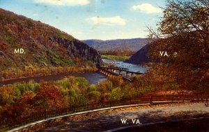 WV - Harper's Ferry. Three States and Two Rivers Meet