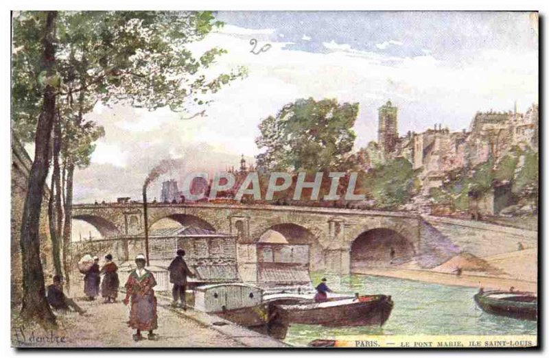 Old Postcard The Pont Marie Paris Ile Saint Louis