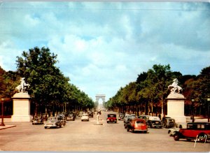 Avenue Des Champs Elysees Paris France Postcard