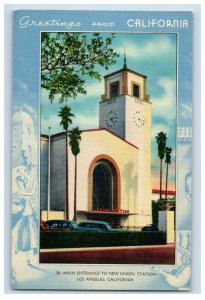 Vintage Los Angeles Union Station Postcard P71E