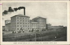 Garden City KS Beet Sugar Mills c1910 Postcard