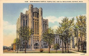 New Masonic Temple Temple Avenue Detroit MI 