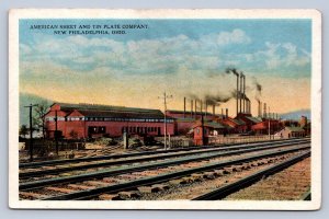 J87/ New Philadelphia Ohio Postcard c1910 Tuscarawas Sheet Tin Factory 1171