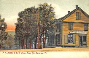 Jamaica VT 1913  J. A. Muzzy Dry Goods Groceries Main Street Postcard