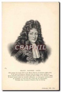 Postcard Old Grand Dauphin son of Louis XIV and Marie Therese d & # 39Autriche
