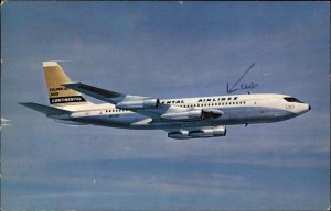 Continental Airlines New 720B Fan Jet Air Line Issued Postcard