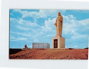 Postcard Statue Of Christ Mother Cabrini Shrine Mt. Vernon Canyon Golden CO USA