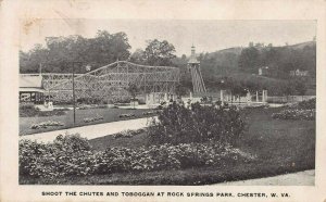 Shoot the Shoots & Toboggan, Rock Springs Park, Chester, W. VA, Early Postcard